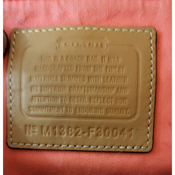 Coach Hadley Multistripe Canvas/Leather Duffle Tote M1382-F30041 - Picture 10 of 16